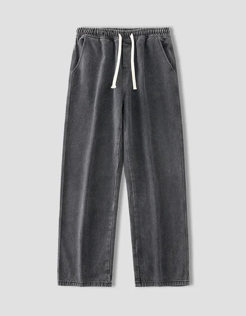 Load image into Gallery viewer, Autumn Korean Fashion Drawstring Y2K Jeans Homme Classic Baggy Straight Wide Leg Pants 2023 New Hip Hop Streetwear Casual Jean