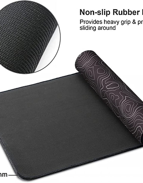 Load image into Gallery viewer, Large Mouse Pad Mat (35X17 In) Extended XXXL Gaming Mouse Pad with Non-Slip Rubber Base,Background Topographic Map Lines Contour Geographic for Gaming Office Laptop Computer Men Women