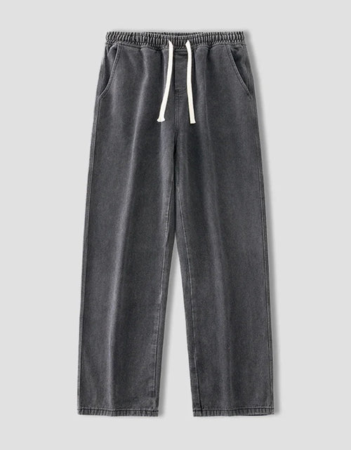 Load image into Gallery viewer, Autumn Korean Fashion Drawstring Y2K Jeans Homme Classic Baggy Straight Wide Leg Pants 2023 New Hip Hop Streetwear Casual Jean