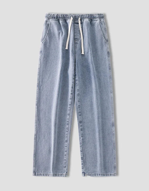 Load image into Gallery viewer, Autumn Korean Fashion Drawstring Y2K Jeans Homme Classic Baggy Straight Wide Leg Pants 2023 New Hip Hop Streetwear Casual Jean
