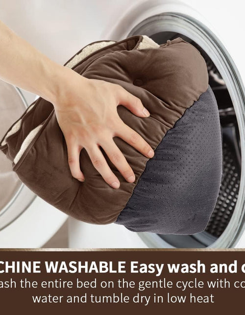 Load image into Gallery viewer, Dog Bed, Cat Beds for Indoor Cats, Pet Bed for Puppy and Kitty, Extra Soft & Machine Washable with Anti-Slip & Water-Resistant Oxford Bottom