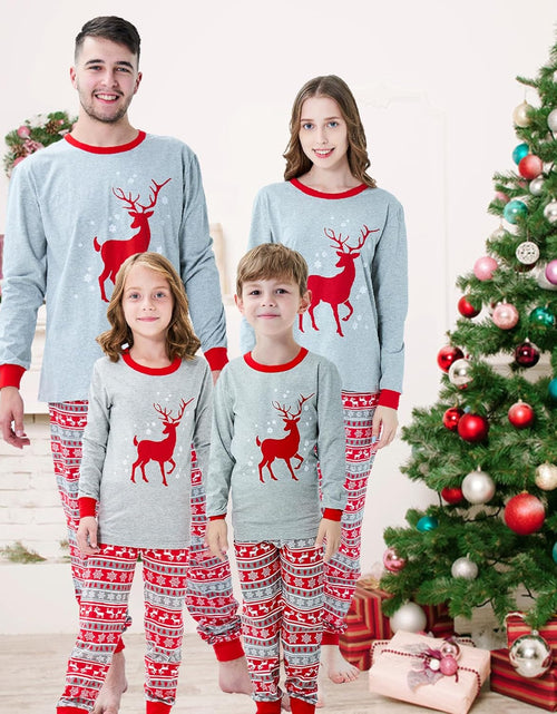 Load image into Gallery viewer, Family Matching Christmas Pajamas Boys Girls Holiday Pajamas Kids Sleepwear Christmas Pjs