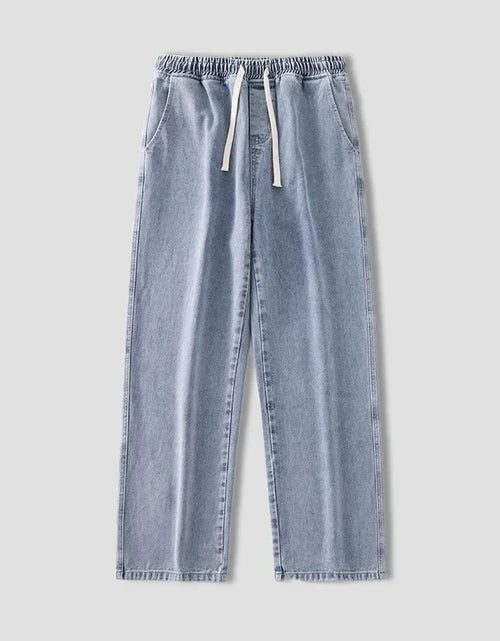 Load image into Gallery viewer, Autumn Korean Fashion Drawstring Y2K Jeans Homme Classic Baggy Straight Wide Leg Pants 2023 New Hip Hop Streetwear Casual Jean
