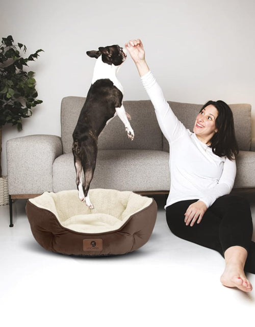 Load image into Gallery viewer, Dog Bed, Cat Beds for Indoor Cats, Pet Bed for Puppy and Kitty, Extra Soft & Machine Washable with Anti-Slip & Water-Resistant Oxford Bottom