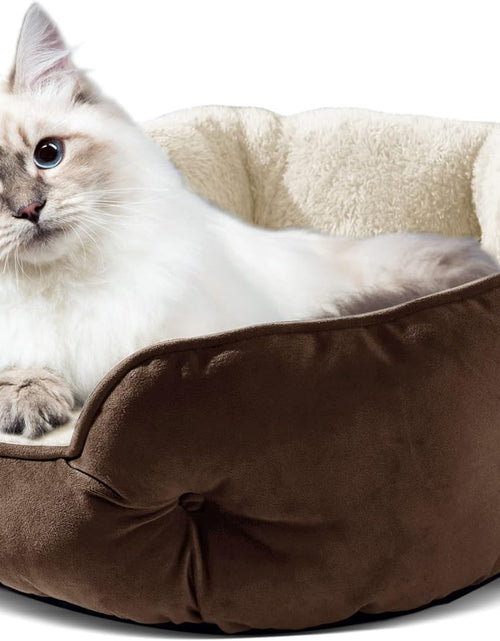 Load image into Gallery viewer, Dog Bed, Cat Beds for Indoor Cats, Pet Bed for Puppy and Kitty, Extra Soft & Machine Washable with Anti-Slip & Water-Resistant Oxford Bottom
