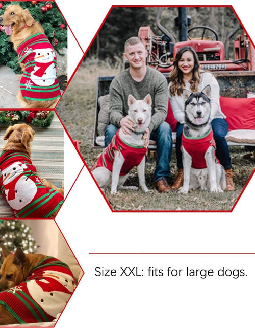 Load image into Gallery viewer, Dog Snow Sweaters Snowman Sweaters Xmas Dog Holiday Sweaters New Year Christmas Sweater Pet Clothes for Small Dog and Cat