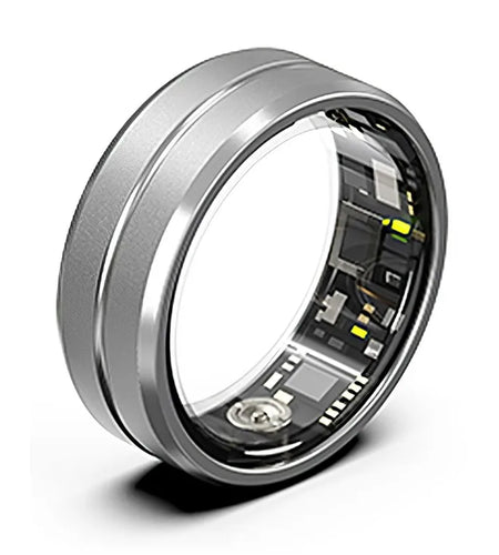 Smart Ring Fitness Heart Rate Tracker Titanium Steel Shell IP68&3ATM Waterproof Multi-Sport Modes Sleep Monitoring Rings