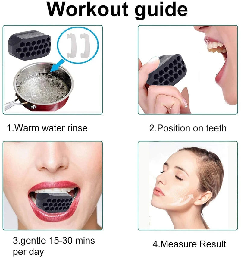 Dropshipping Facial Jaw Exerciser Gym Fitness Ball Jawline Muscle Training Double Chin Reducer Neck Face Slimming Mouth Jawliner