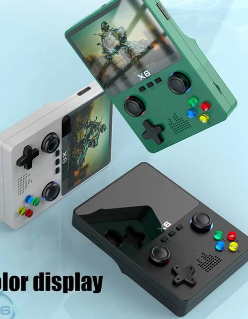 Load image into Gallery viewer, 2023 New X6 3.5Inch IPS Screen Handheld Game Player Dual Joystick 11 Simulators GBA Video Game Console for Kids Gifts
