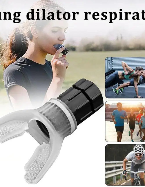 Load image into Gallery viewer, Sports Breathing Trainer Portable Lung Capacity Abdominal Breathing Trainer with Adjustable Intensity Knob Improve Strength
