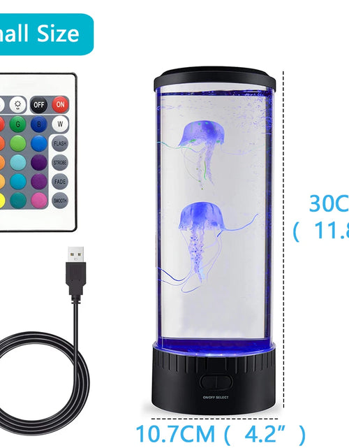 Load image into Gallery viewer, Jellyfish Lamp Color Changing Remote Control Aquarium Tank LED Night Light Birthday Gift USB Charging Relaxing Mood
