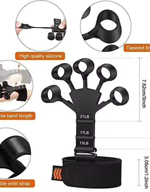 Load image into Gallery viewer, Silicone Grip Training and Exercise Finger Exercise Stretcher Hand Strengthener Arthritis Grip Trainer Hand Brush Expander Grips
