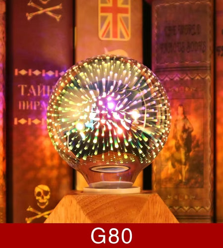 3D Decoration LED Bulb E27 6W 85-265V Vintage Edison Light Bulb Star Fireworks Lamp Holiday Night Light Novelty Christmas Tree