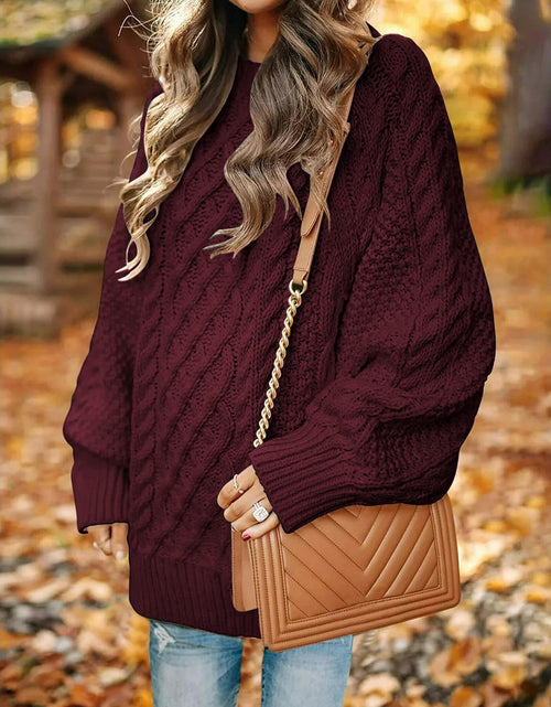 Load image into Gallery viewer, Oversized Sweaters for Women Cable Knit Chunky Pullover Sweater
