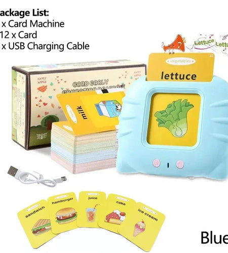Early Education Flash Card Learning Toys Talking Flashcards for Kids Preschool English Electronic Audio Book Machine Gift